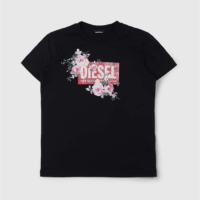 Diesel t-shirt patch colore nero per ragazza
