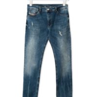 Diesel jeans thommer strappi colore grigio per ragazzo