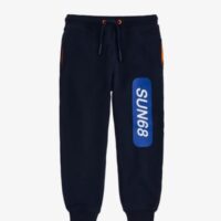 Sun68 pantalone logo fluo colore blu per ragazzo