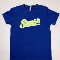 Sun68 t-shirt corsivo fluo colore bluet per ragazzo
