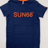 Sun68 t-shirt scritta arancio colore bianco per ragazzo