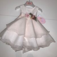 Mimilu abito fiori balze colore rosa per neonato