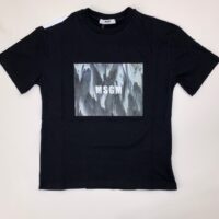 Msgm t-shirt logo fantasia colore nero per ragazzo