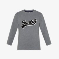Sun68 t-shirt logo floc colore grigio per ragazzo
