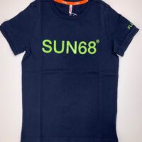 Sun68 t-shirt logo fluo colore bianco per ragazzo