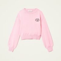Twinset maglia corta logo colore rosa per ragazza