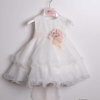 Mimilu abito balze tulle colore bianco per neonato