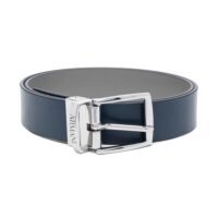 Armani cintura reversibile colore blu per accessori