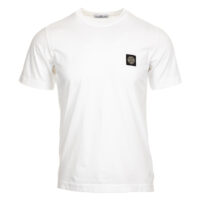 Stone island t-shirt logo colore bianco per ragazzo